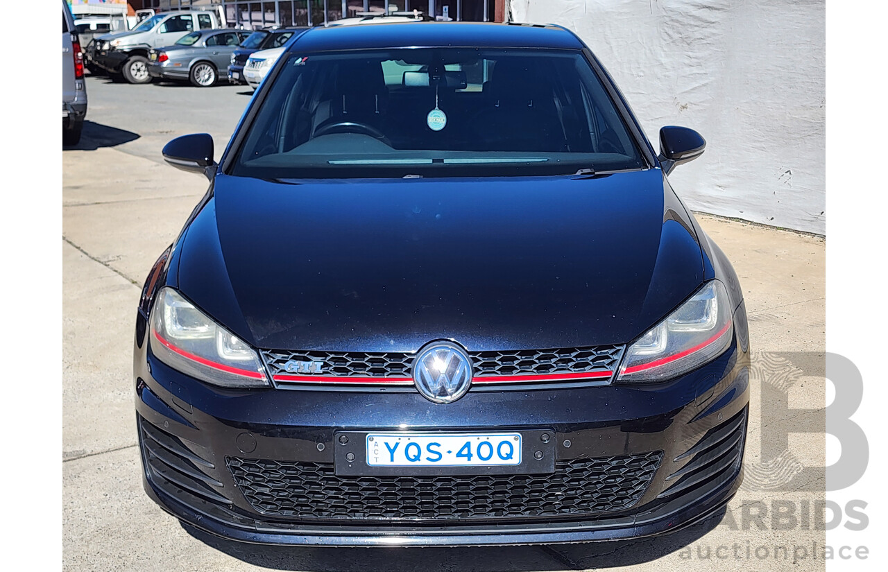 7/2015 Volkswagen Golf GTi AU MY15 5d Hatchback Black 2.0L