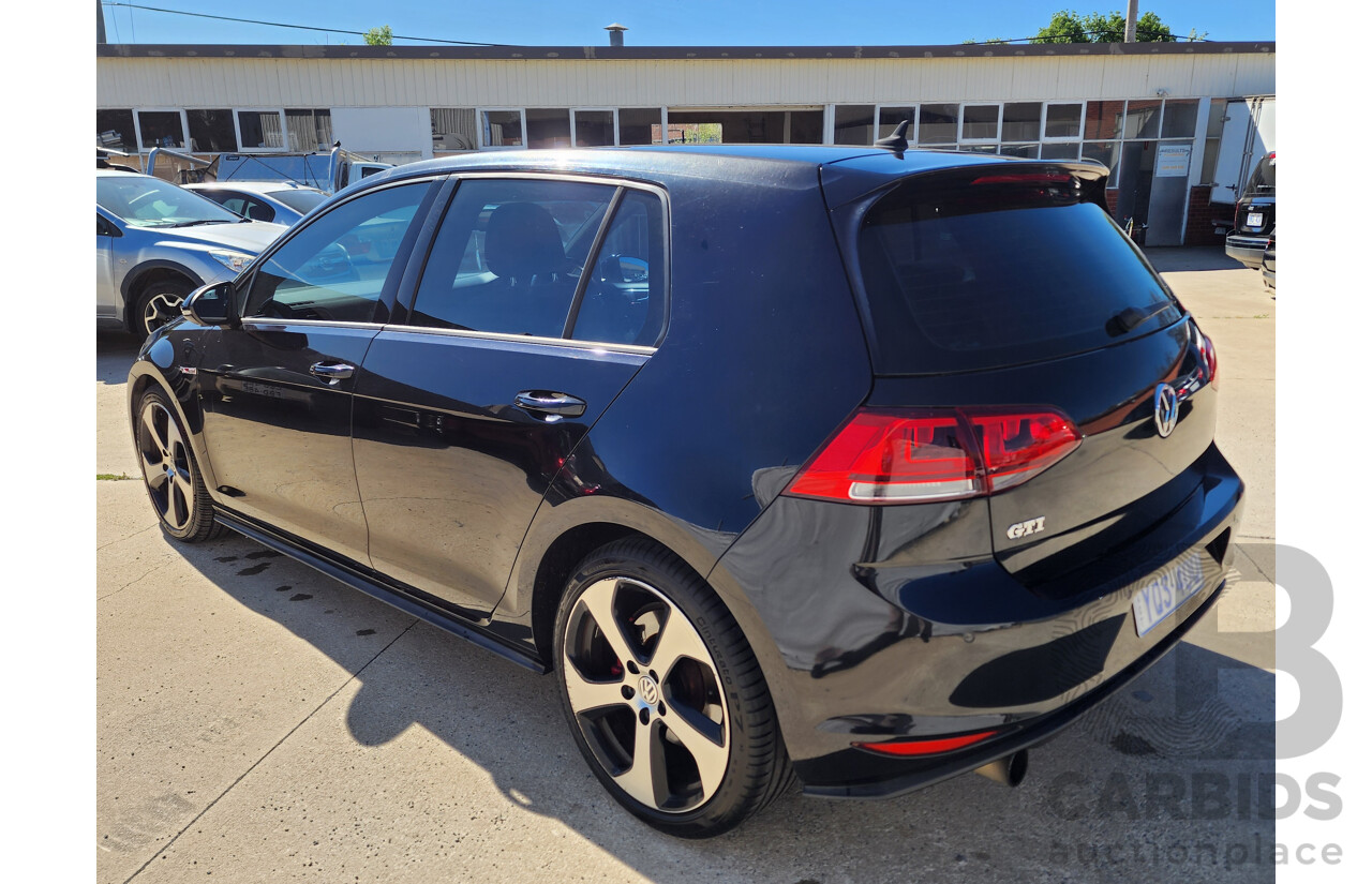 7/2015 Volkswagen Golf GTi AU MY15 5d Hatchback Black 2.0L
