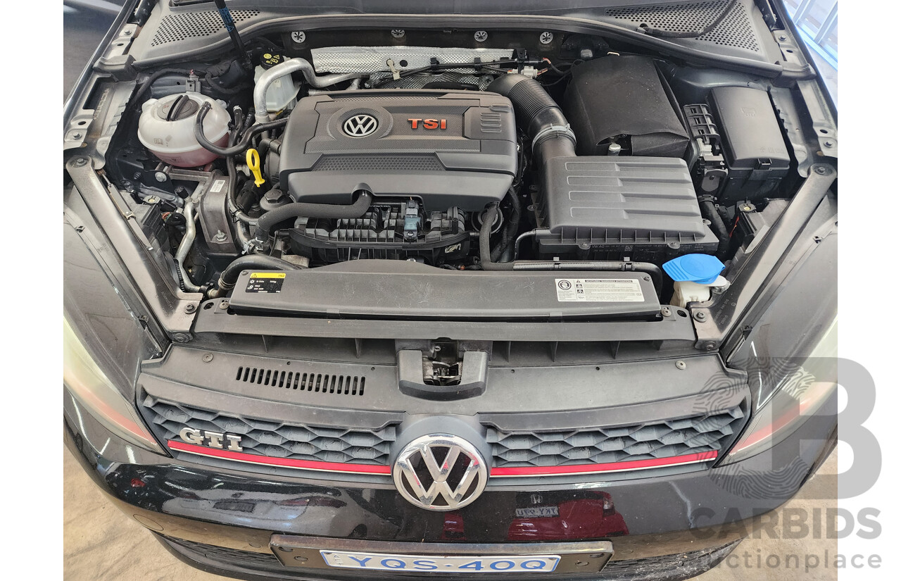 7/2015 Volkswagen Golf GTi AU MY15 5d Hatchback Black 2.0L