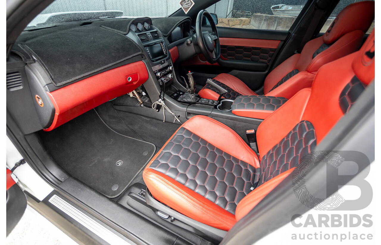 6/2009 Holden Special Vehicles HSV VE GTS MY08 Upgrade Build Number #960 4d Sedan White Turbocharged V8 1100hp+