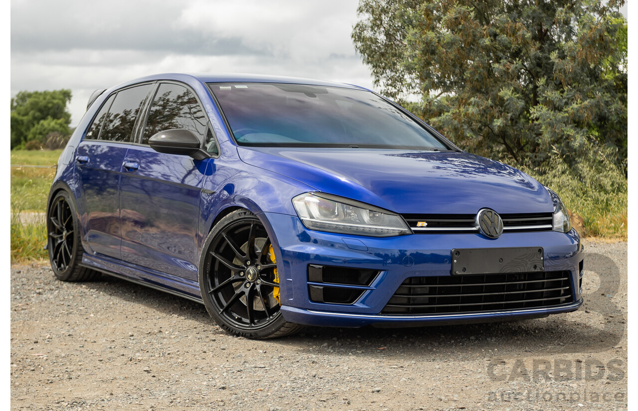 7/2015 Volkswagen Golf R Mk7 (AWD) AU MY15 5d Hatchback Lapiz Blue Metallic Turbo 2.0L - Stage 3 APR