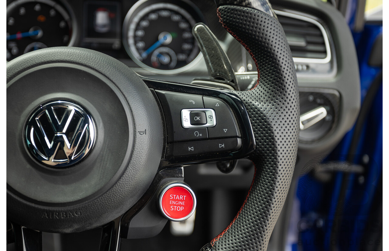 7/2015 Volkswagen Golf R Mk7 (AWD) AU MY15 5d Hatchback Lapiz Blue Metallic Turbo 2.0L - Stage 3 APR