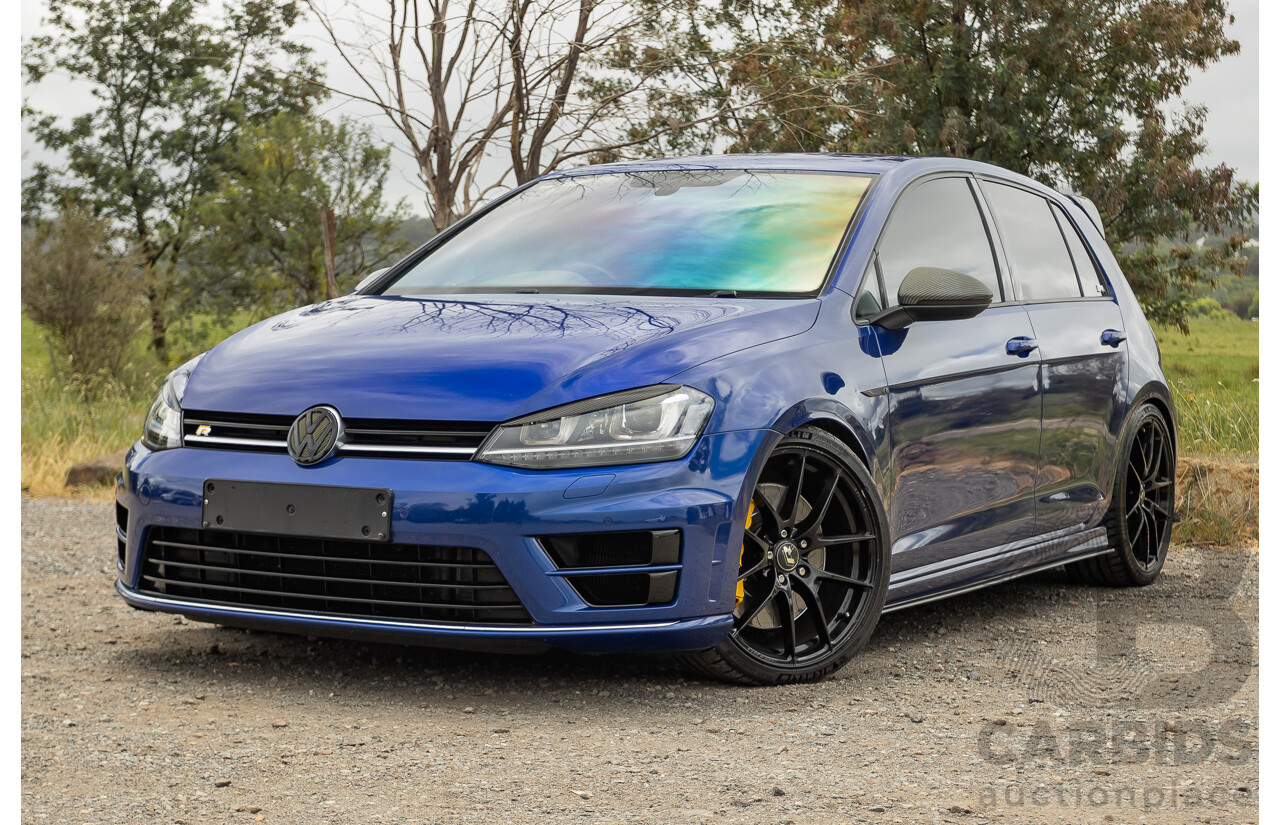 7/2015 Volkswagen Golf R Mk7 (AWD) AU MY15 5d Hatchback Lapiz Blue Metallic Turbo 2.0L - Stage 3 APR