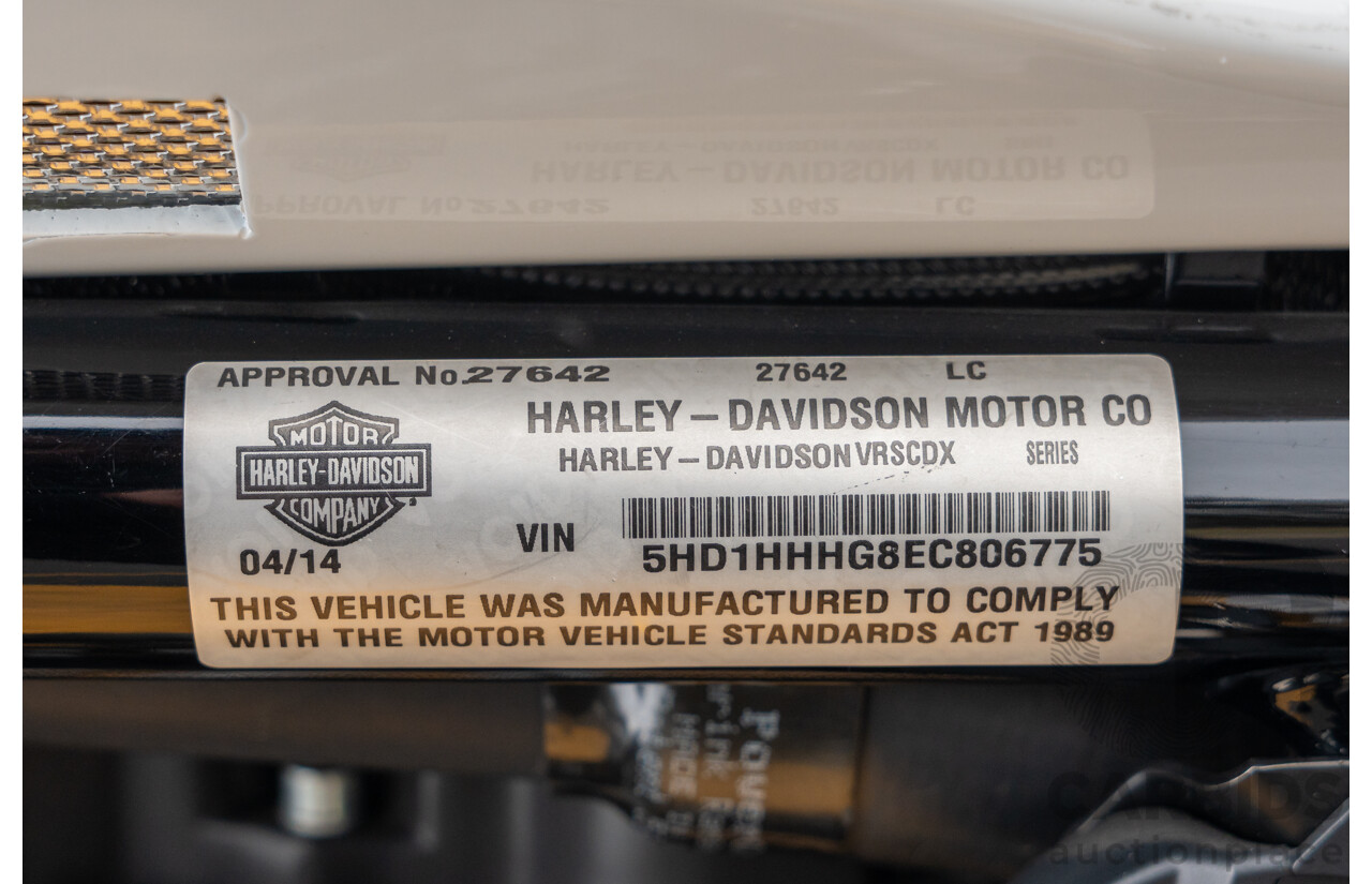 04/2014 Harley Davidson Night Rod Special 1250 ABS V-Rod VRSCDX 1250cc Motorbike White / Black - Modified