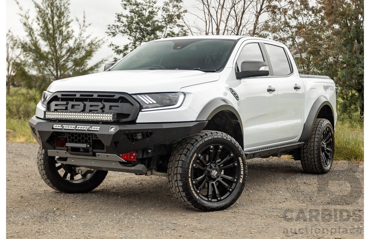 10/2018 Ford Ranger Raptor 2.0 (4x4) PX MKIII MY19 4d Double Cab P/Up Frozen White Twin Turbo Diesel 2.0L