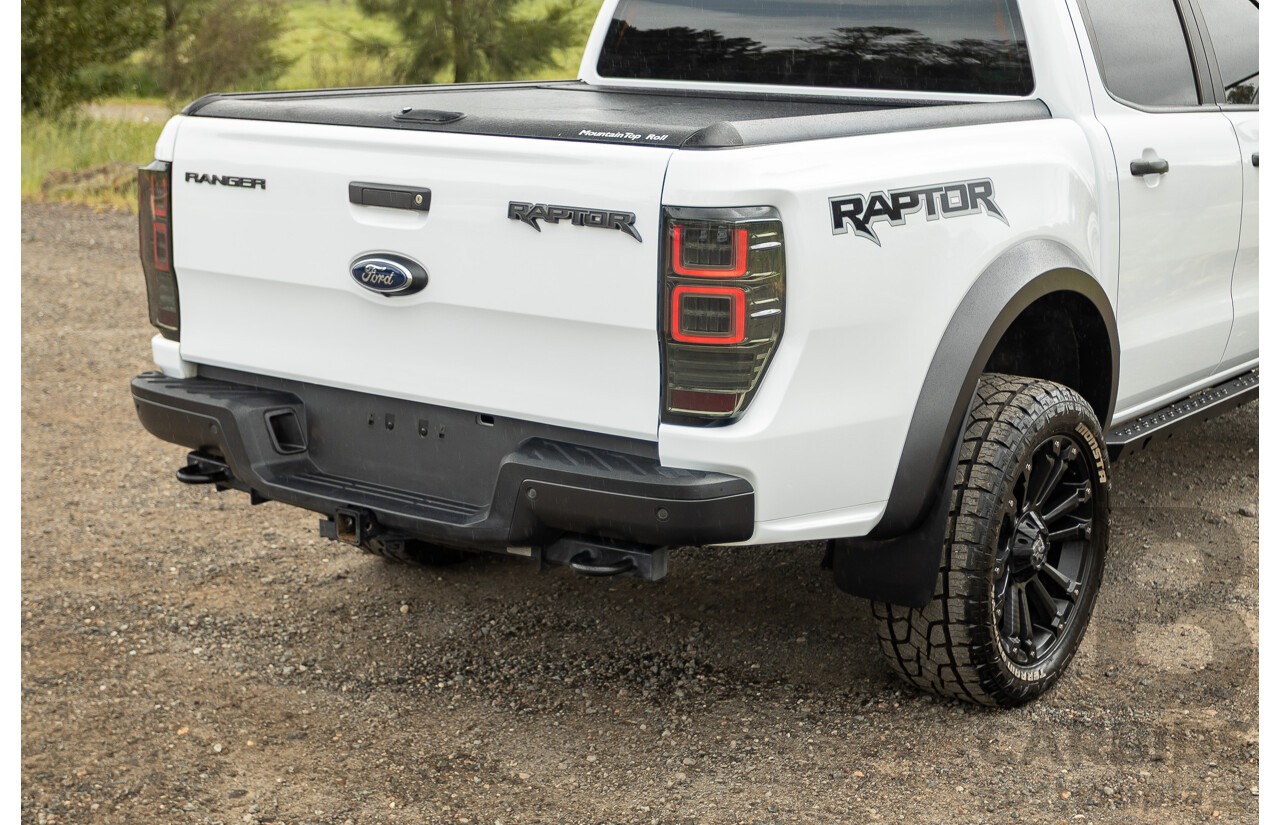 10/2018 Ford Ranger Raptor 2.0 (4x4) PX MKIII MY19 4d Double Cab P/Up Frozen White Twin Turbo Diesel 2.0L