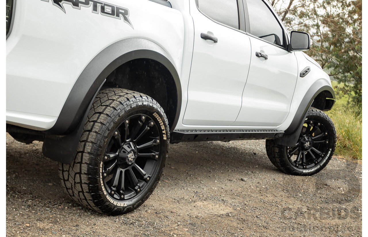 10/2018 Ford Ranger Raptor 2.0 (4x4) PX MKIII MY19 4d Double Cab P/Up Frozen White Twin Turbo Diesel 2.0L