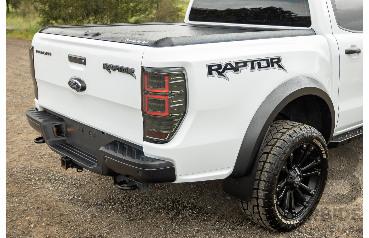 10/2018 Ford Ranger Raptor 2.0 (4x4) PX MKIII MY19 4d Double Cab P/Up Frozen White Twin Turbo Diesel 2.0L