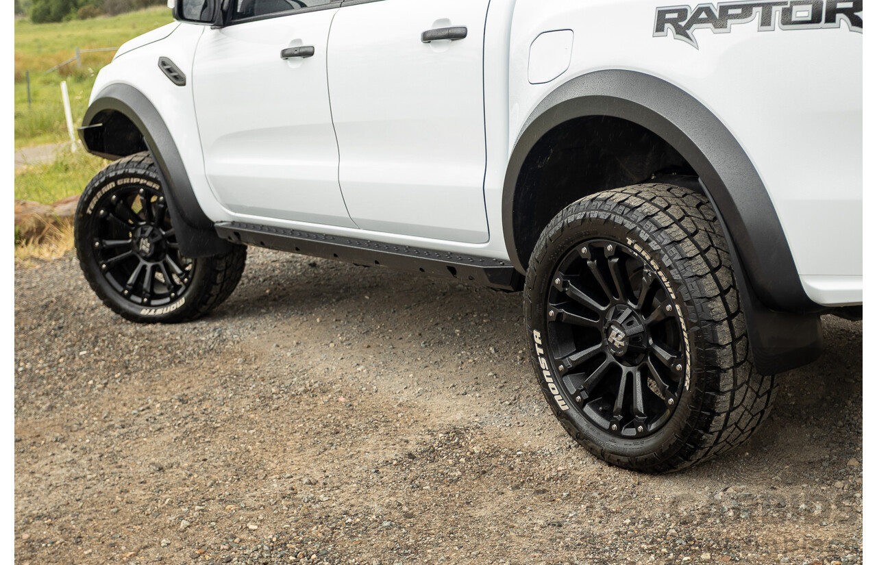 10/2018 Ford Ranger Raptor 2.0 (4x4) PX MKIII MY19 4d Double Cab P/Up Frozen White Twin Turbo Diesel 2.0L
