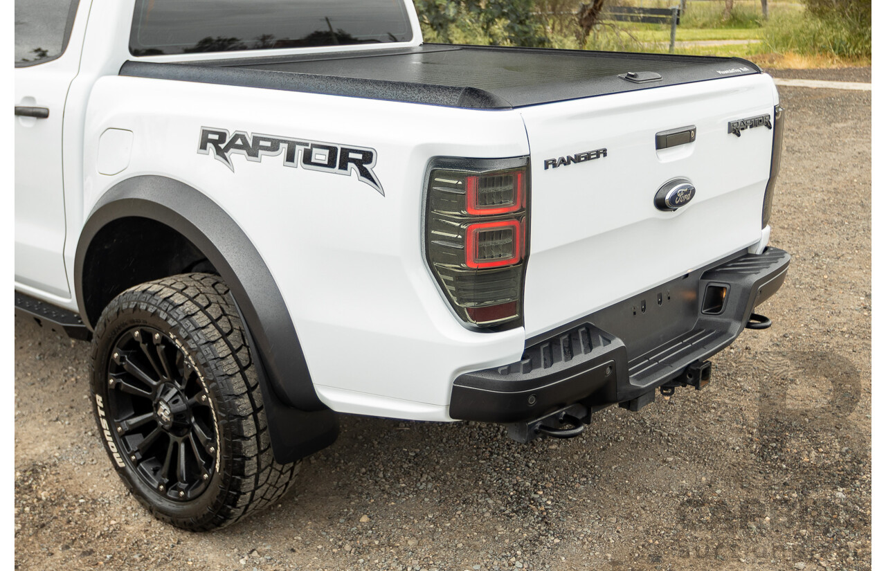 10/2018 Ford Ranger Raptor 2.0 (4x4) PX MKIII MY19 4d Double Cab P/Up Frozen White Twin Turbo Diesel 2.0L