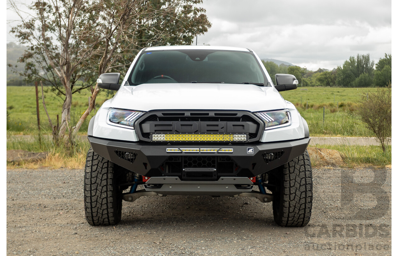 10/2018 Ford Ranger Raptor 2.0 (4x4) PX MKIII MY19 4d Double Cab P/Up Frozen White Twin Turbo Diesel 2.0L