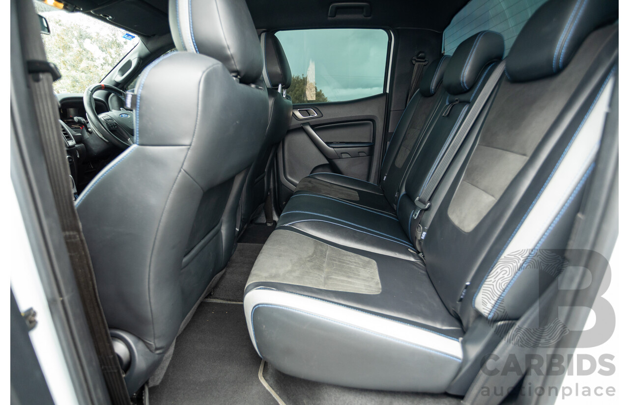 10/2018 Ford Ranger Raptor 2.0 (4x4) PX MKIII MY19 4d Double Cab P/Up Frozen White Twin Turbo Diesel 2.0L