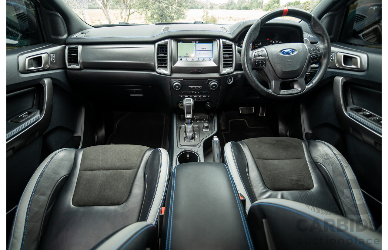 10/2018 Ford Ranger Raptor 2.0 (4x4) PX MKIII MY19 4d Double Cab P/Up Frozen White Twin Turbo Diesel 2.0L