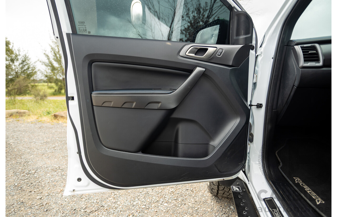 10/2018 Ford Ranger Raptor 2.0 (4x4) PX MKIII MY19 4d Double Cab P/Up Frozen White Twin Turbo Diesel 2.0L