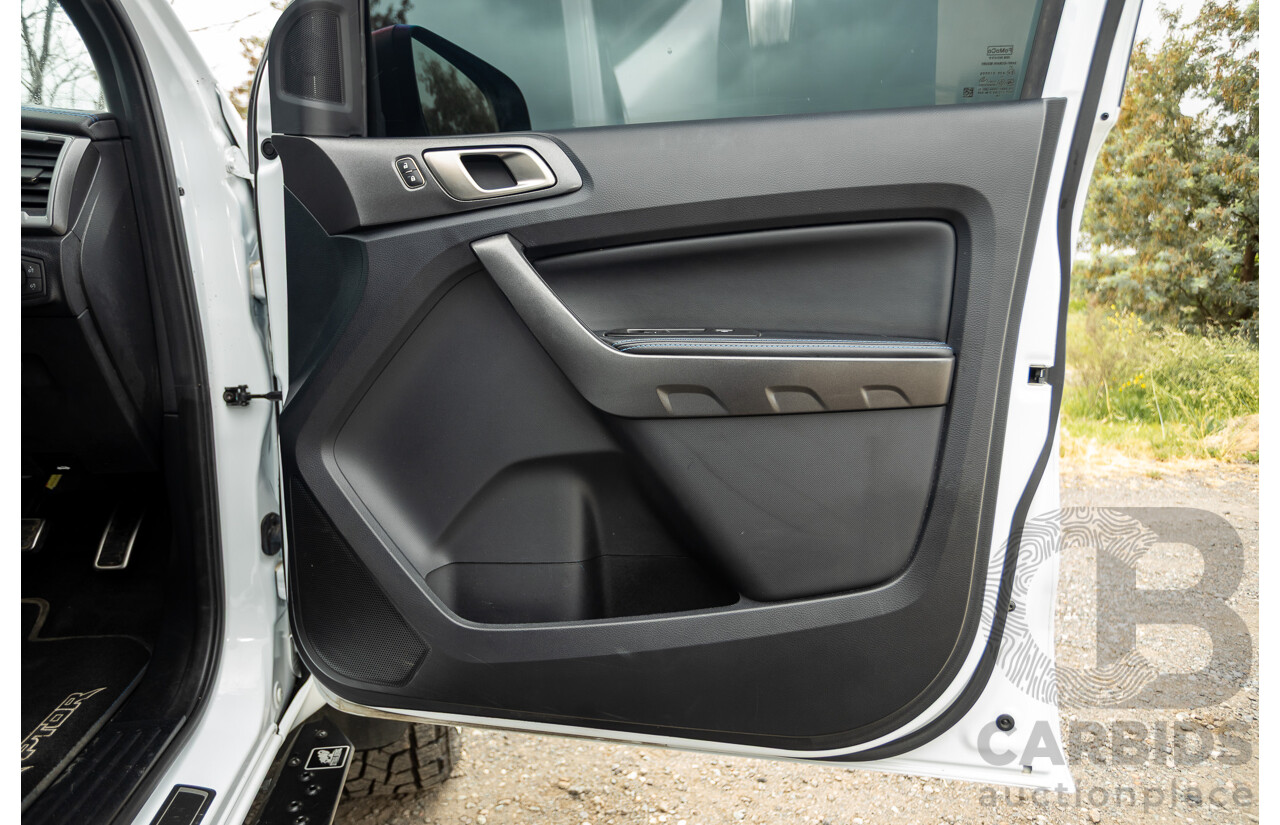 10/2018 Ford Ranger Raptor 2.0 (4x4) PX MKIII MY19 4d Double Cab P/Up Frozen White Twin Turbo Diesel 2.0L