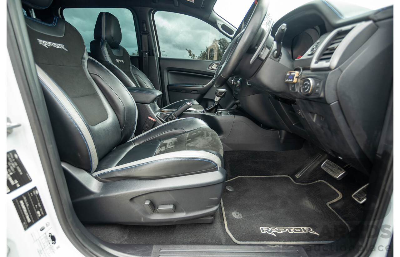 10/2018 Ford Ranger Raptor 2.0 (4x4) PX MKIII MY19 4d Double Cab P/Up Frozen White Twin Turbo Diesel 2.0L