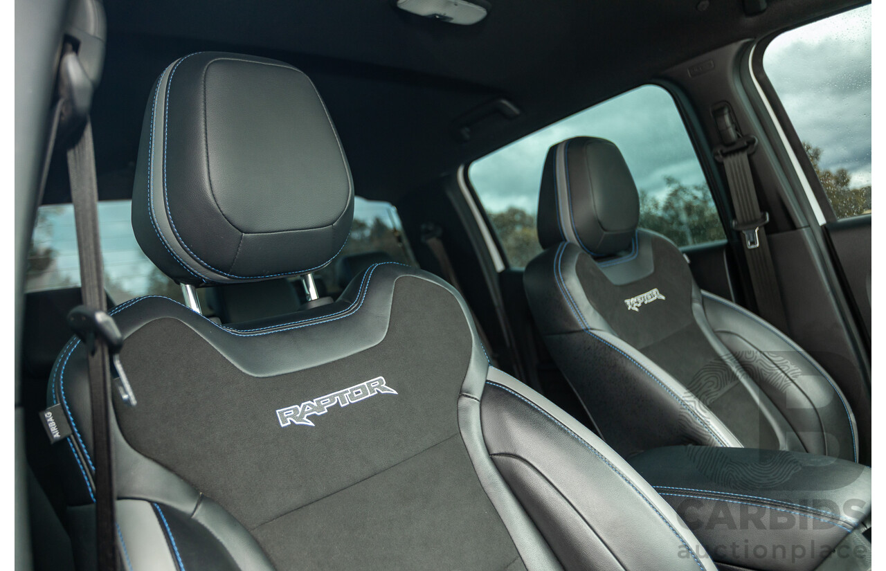 10/2018 Ford Ranger Raptor 2.0 (4x4) PX MKIII MY19 4d Double Cab P/Up Frozen White Twin Turbo Diesel 2.0L