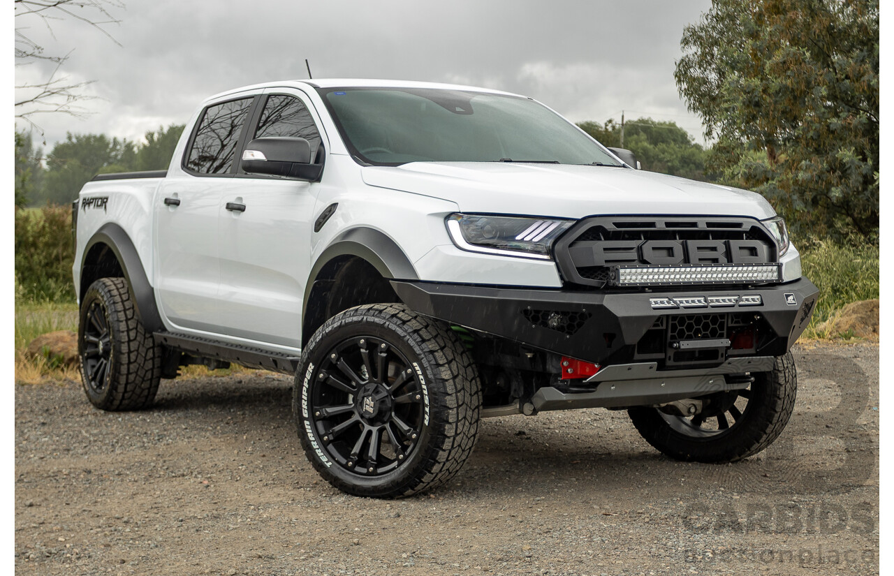 10/2018 Ford Ranger Raptor 2.0 (4x4) PX MKIII MY19 4d Double Cab P/Up Frozen White Twin Turbo Diesel 2.0L