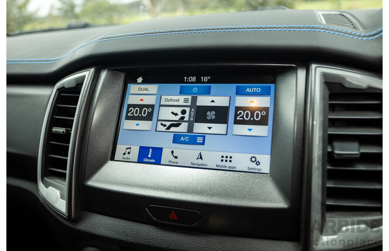 10/2018 Ford Ranger Raptor 2.0 (4x4) PX MKIII MY19 4d Double Cab P/Up Frozen White Twin Turbo Diesel 2.0L