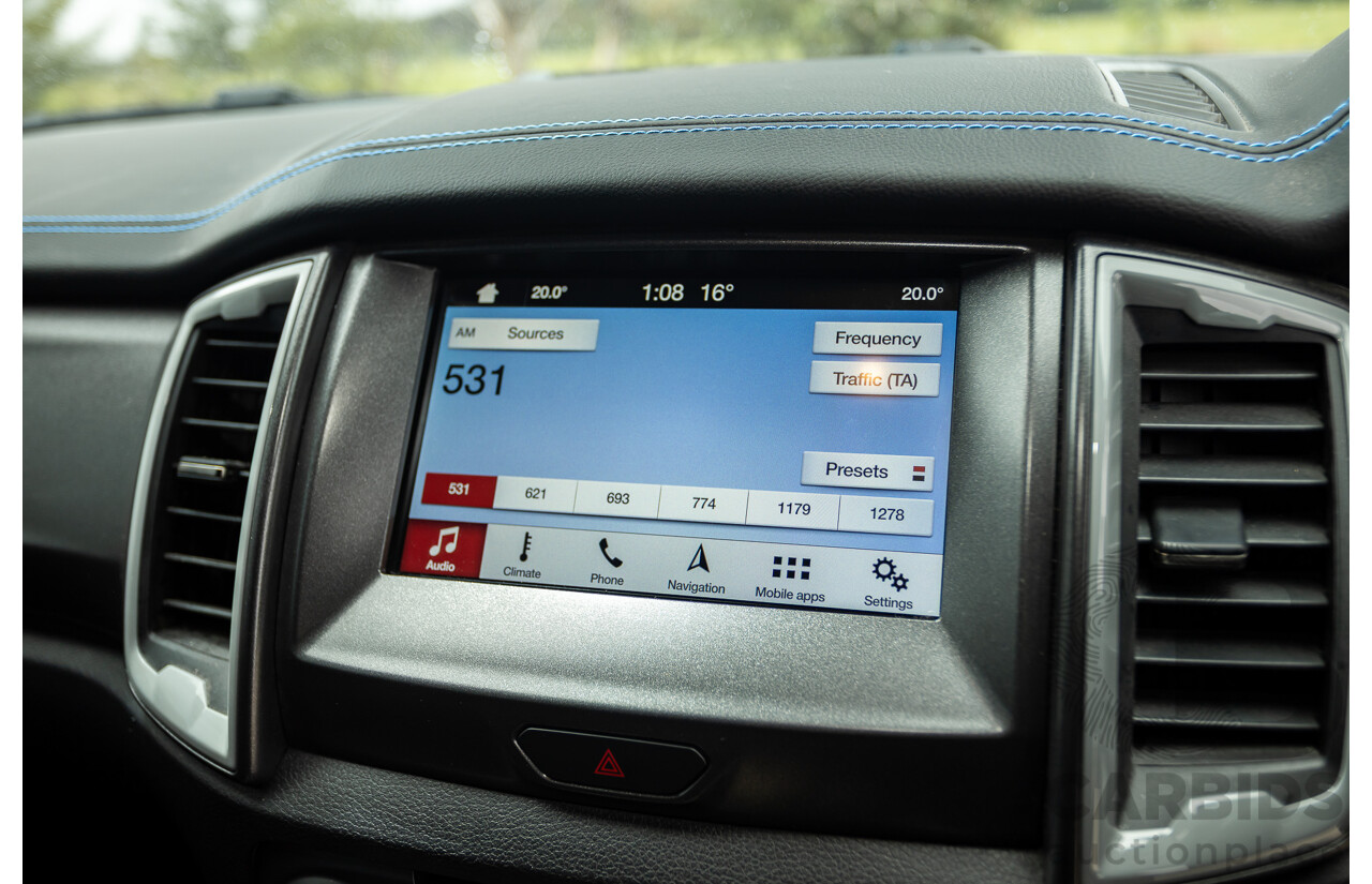 10/2018 Ford Ranger Raptor 2.0 (4x4) PX MKIII MY19 4d Double Cab P/Up Frozen White Twin Turbo Diesel 2.0L