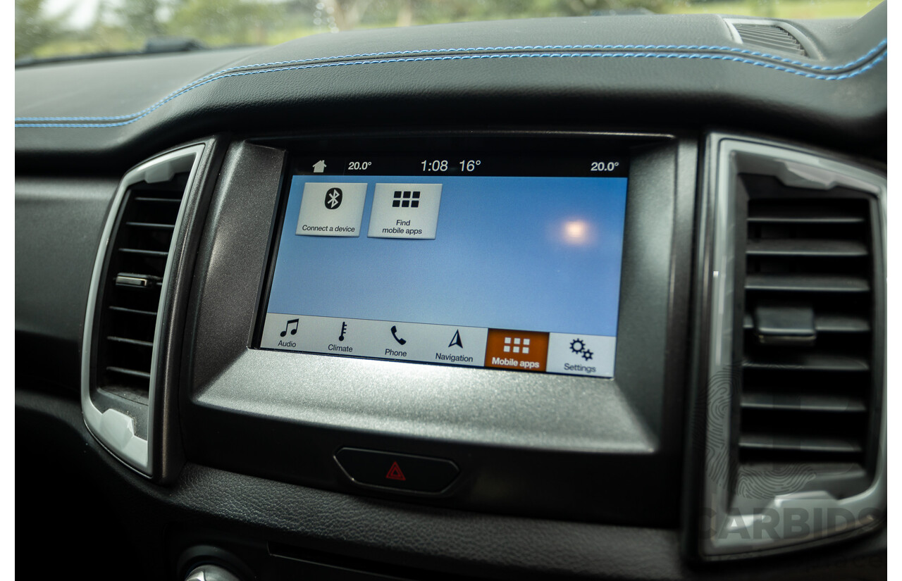 10/2018 Ford Ranger Raptor 2.0 (4x4) PX MKIII MY19 4d Double Cab P/Up Frozen White Twin Turbo Diesel 2.0L