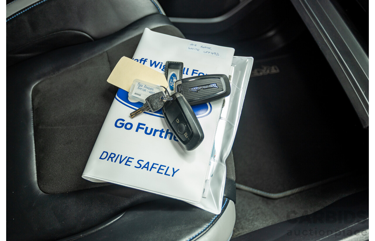 10/2018 Ford Ranger Raptor 2.0 (4x4) PX MKIII MY19 4d Double Cab P/Up Frozen White Twin Turbo Diesel 2.0L