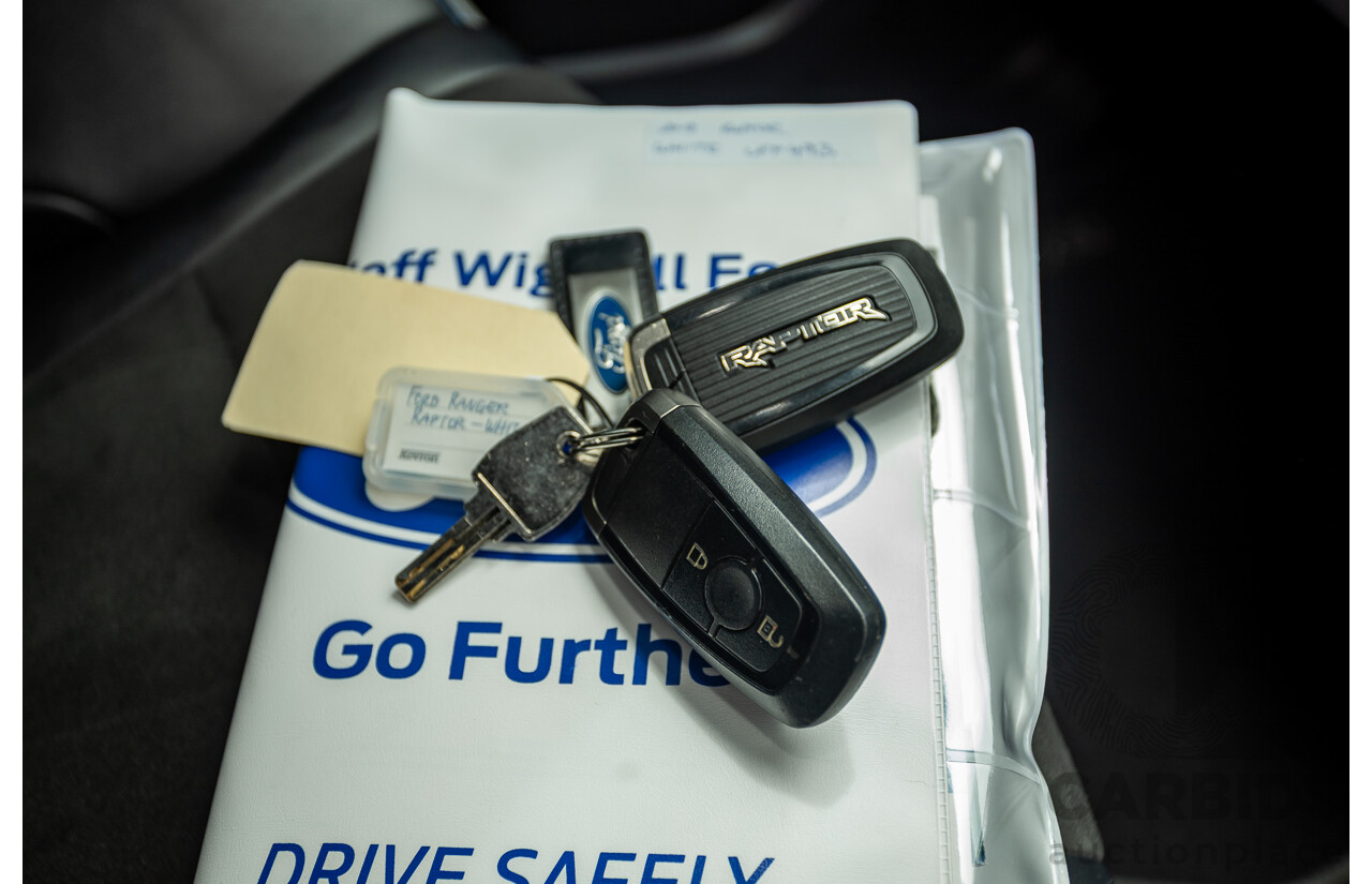 10/2018 Ford Ranger Raptor 2.0 (4x4) PX MKIII MY19 4d Double Cab P/Up Frozen White Twin Turbo Diesel 2.0L