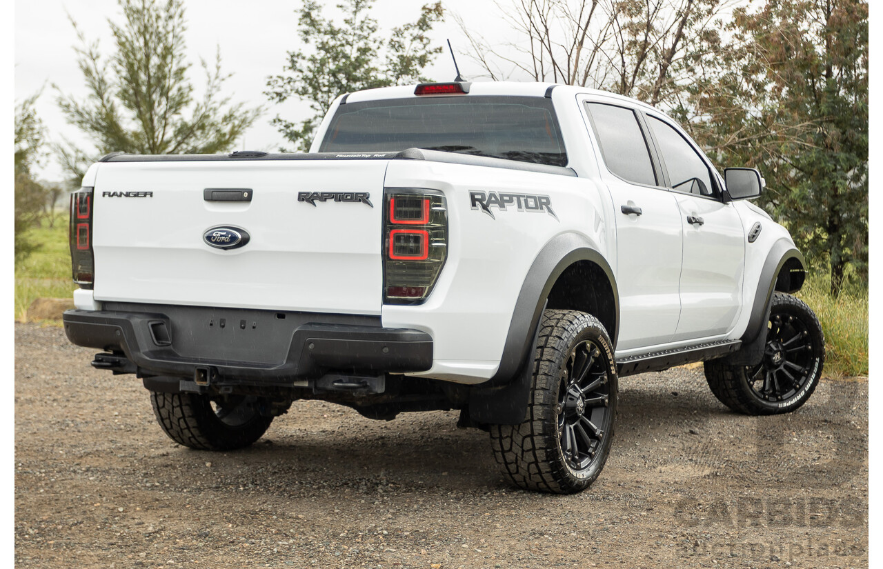 10/2018 Ford Ranger Raptor 2.0 (4x4) PX MKIII MY19 4d Double Cab P/Up Frozen White Twin Turbo Diesel 2.0L
