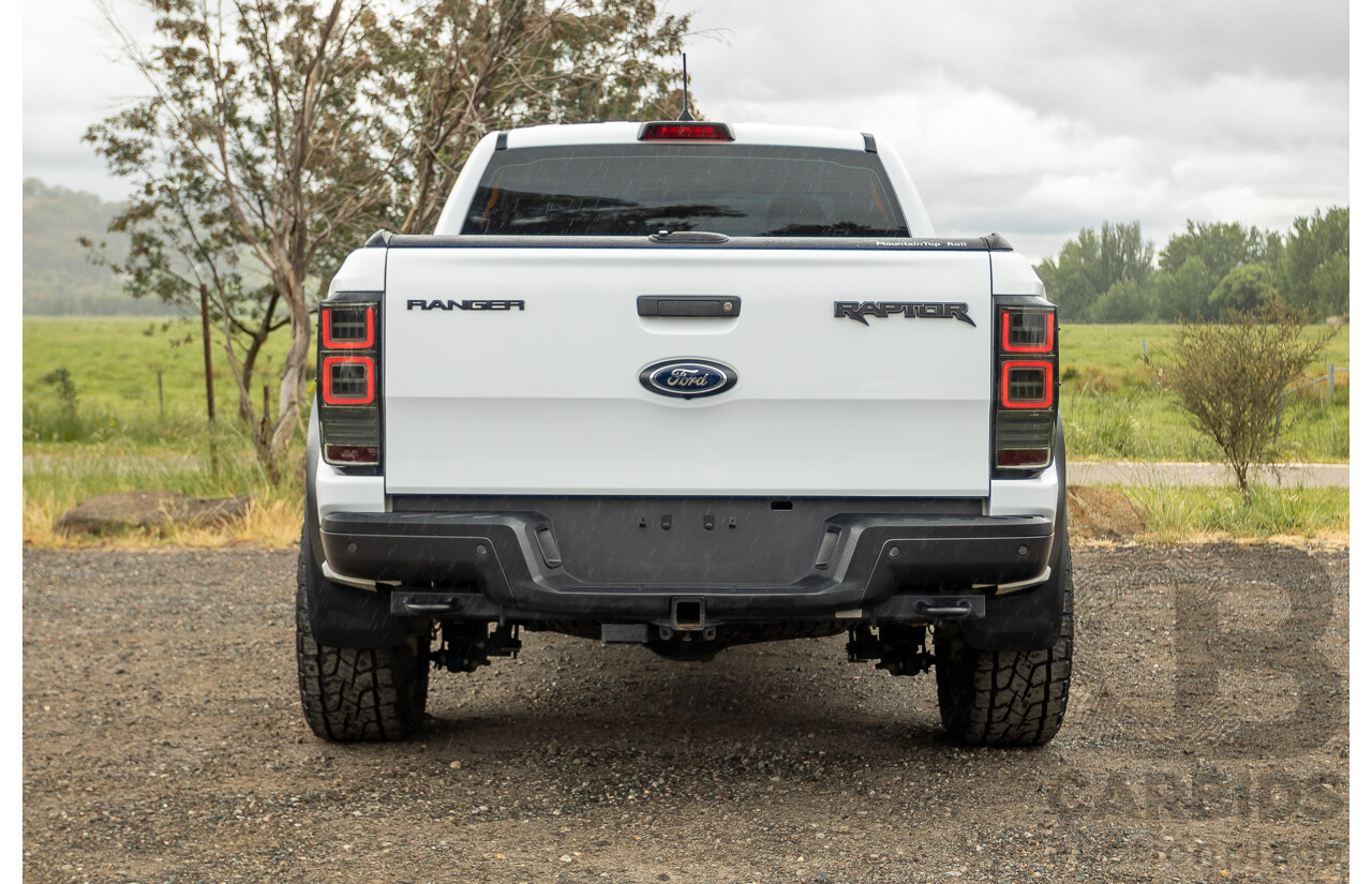 10/2018 Ford Ranger Raptor 2.0 (4x4) PX MKIII MY19 4d Double Cab P/Up Frozen White Twin Turbo Diesel 2.0L
