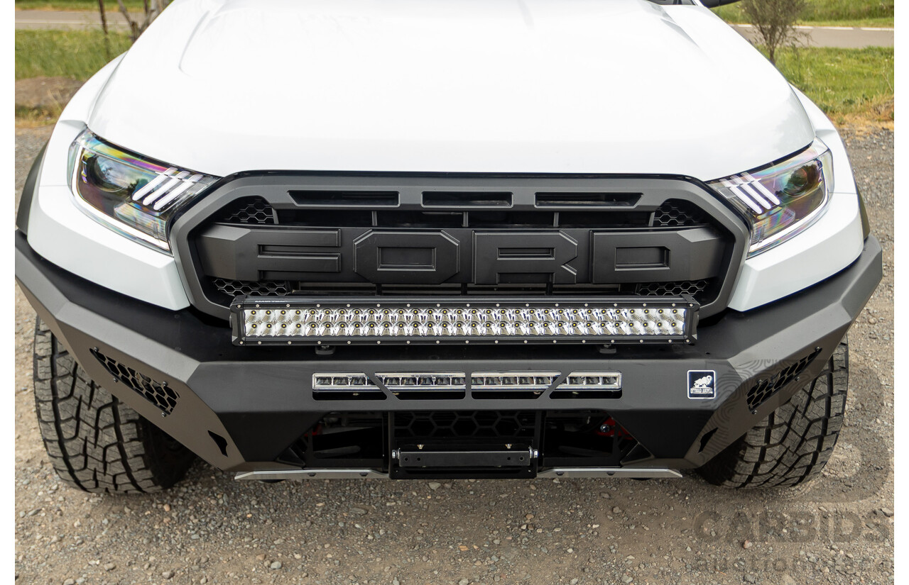 10/2018 Ford Ranger Raptor 2.0 (4x4) PX MKIII MY19 4d Double Cab P/Up Frozen White Twin Turbo Diesel 2.0L