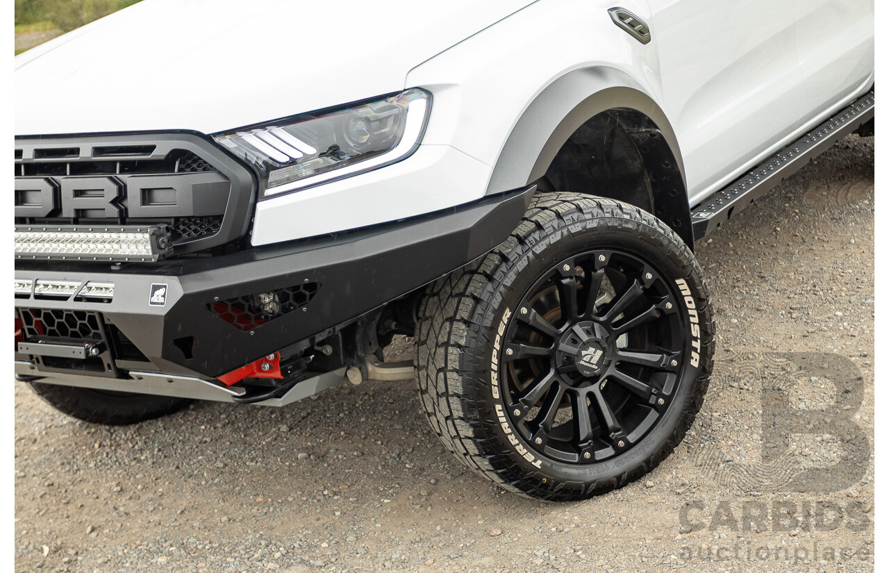 10/2018 Ford Ranger Raptor 2.0 (4x4) PX MKIII MY19 4d Double Cab P/Up Frozen White Twin Turbo Diesel 2.0L