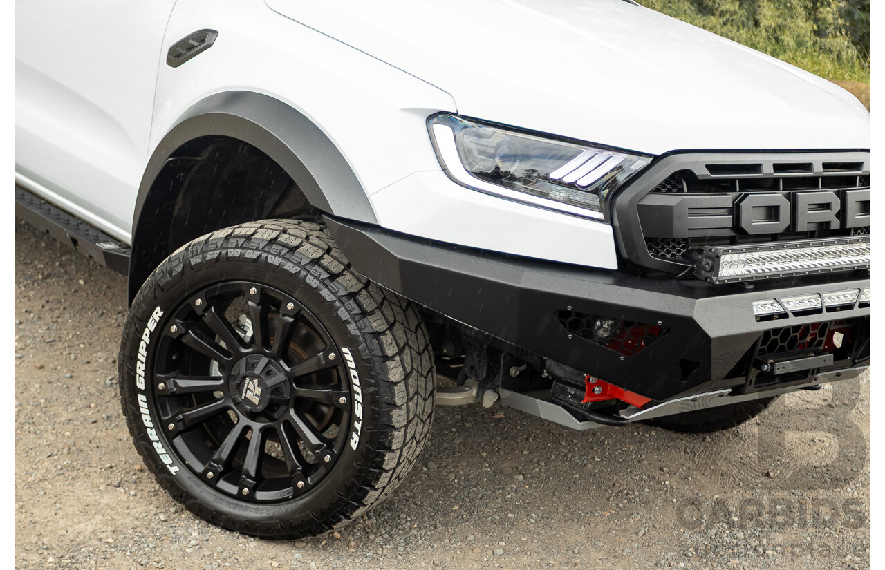 10/2018 Ford Ranger Raptor 2.0 (4x4) PX MKIII MY19 4d Double Cab P/Up Frozen White Twin Turbo Diesel 2.0L