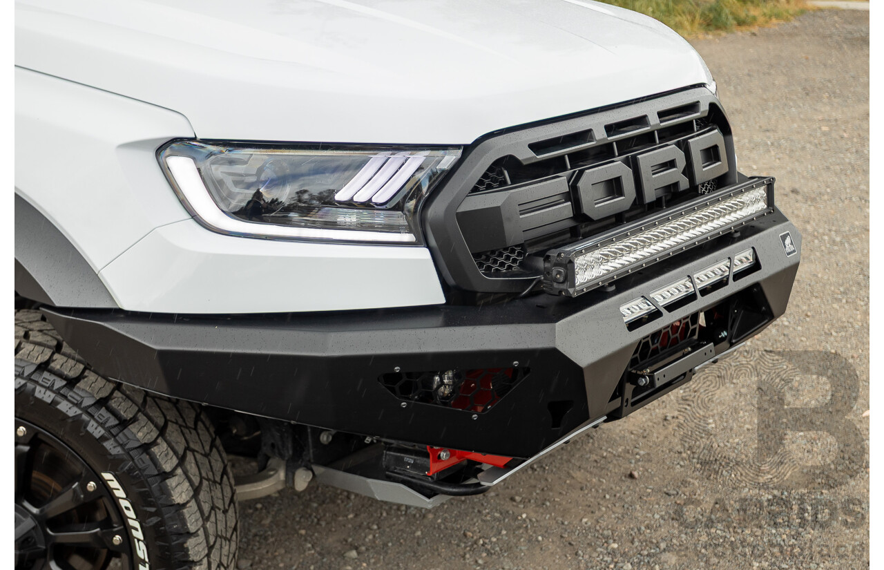 10/2018 Ford Ranger Raptor 2.0 (4x4) PX MKIII MY19 4d Double Cab P/Up Frozen White Twin Turbo Diesel 2.0L