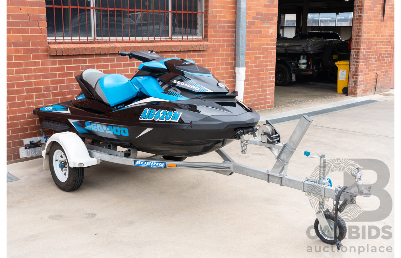 2017 BRP Seadoo GTR 230 Performance Jet Ski on 02/2017 Boeing 10SJS2 Jet Ski Trailer