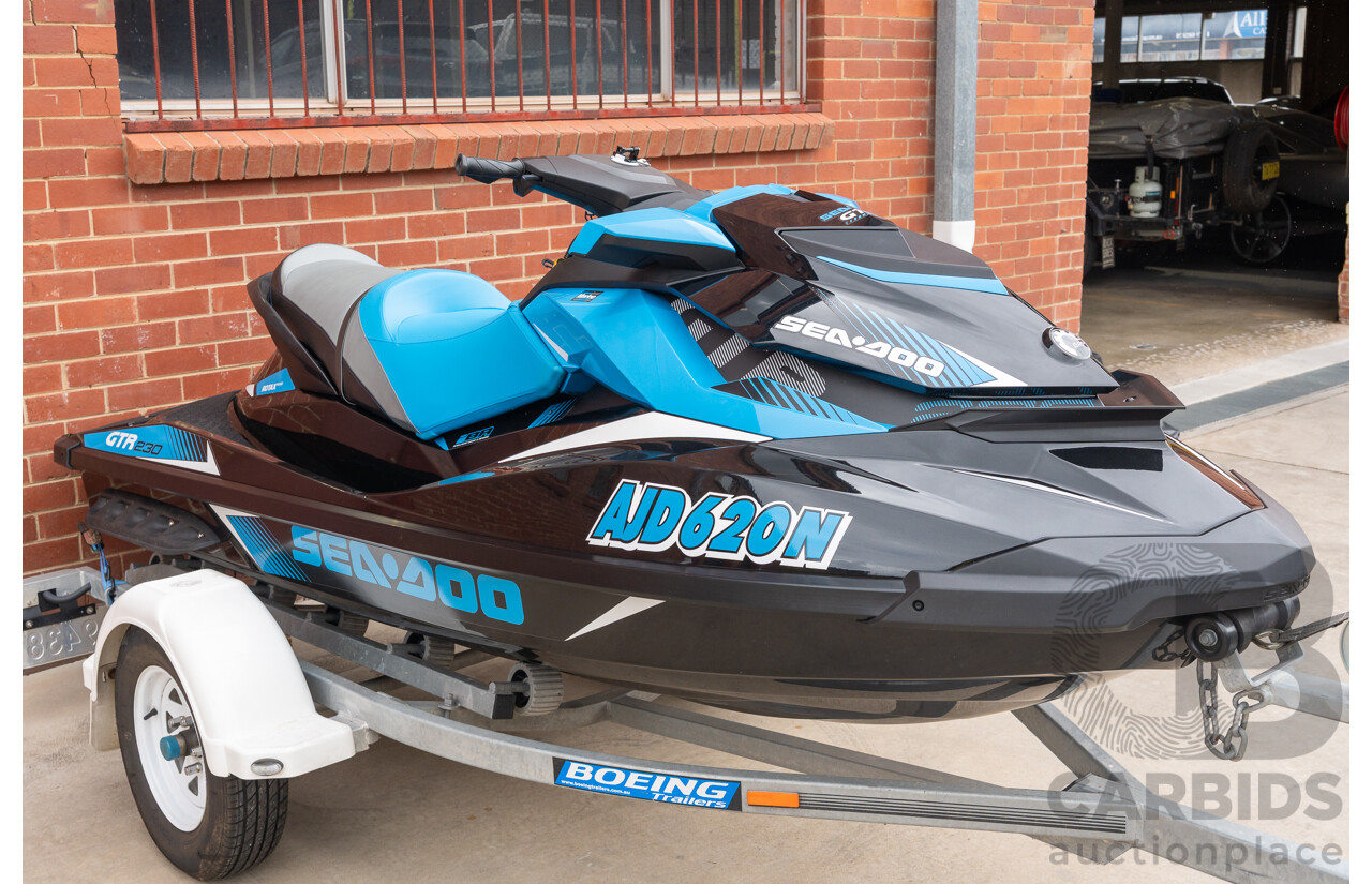 2017 BRP Seadoo GTR 230 Performance Jet Ski on 02/2017 Boeing 10SJS2 Jet Ski Trailer