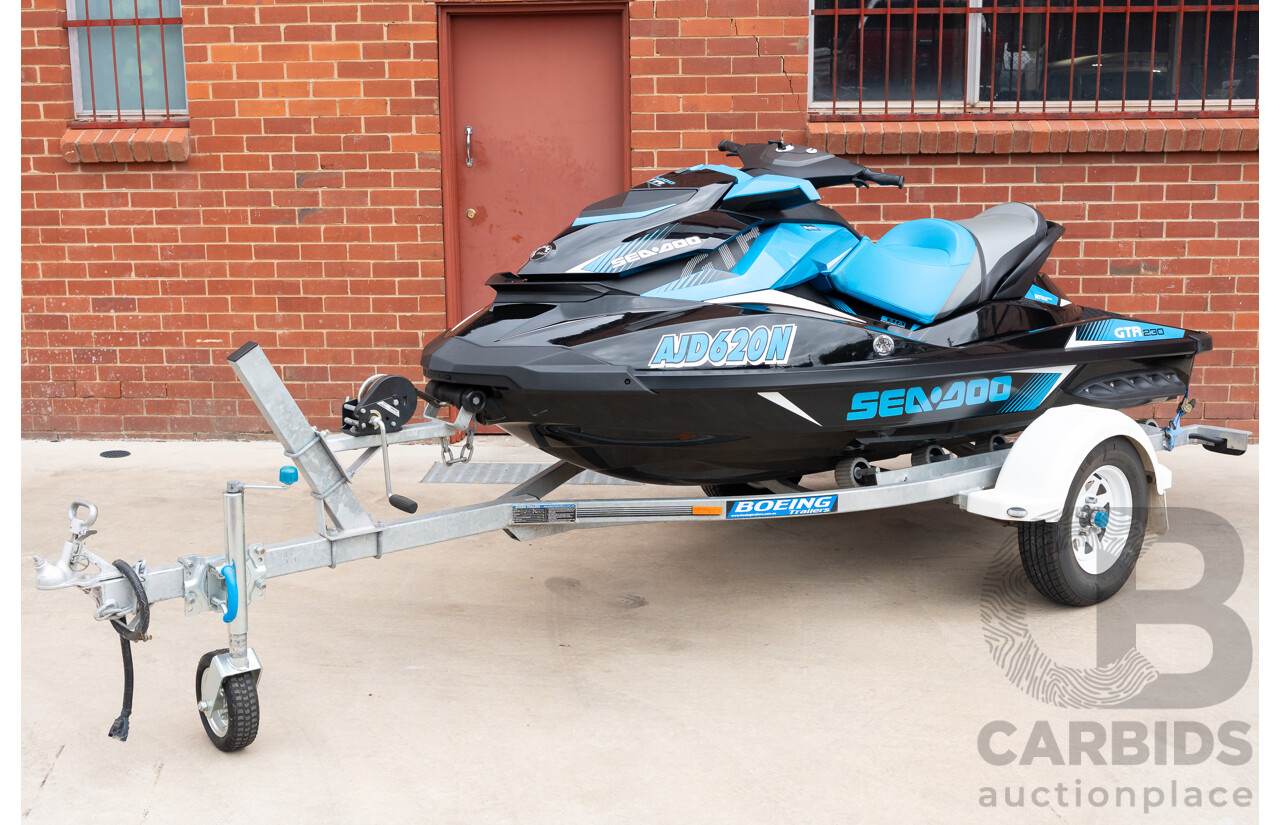 2017 BRP Seadoo GTR 230 Performance Jet Ski on 02/2017 Boeing 10SJS2 Jet Ski Trailer