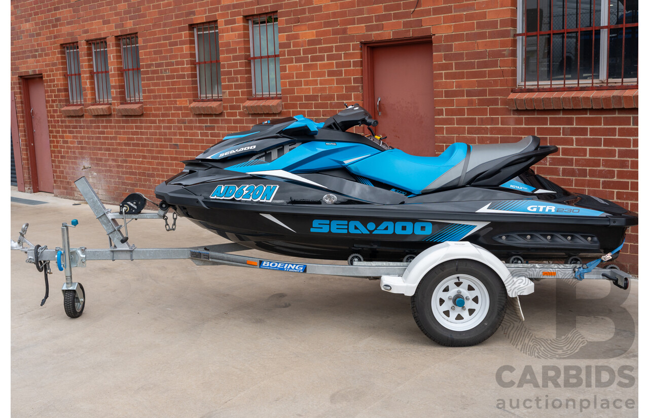 2017 BRP Seadoo GTR 230 Performance Jet Ski on 02/2017 Boeing 10SJS2 Jet Ski Trailer