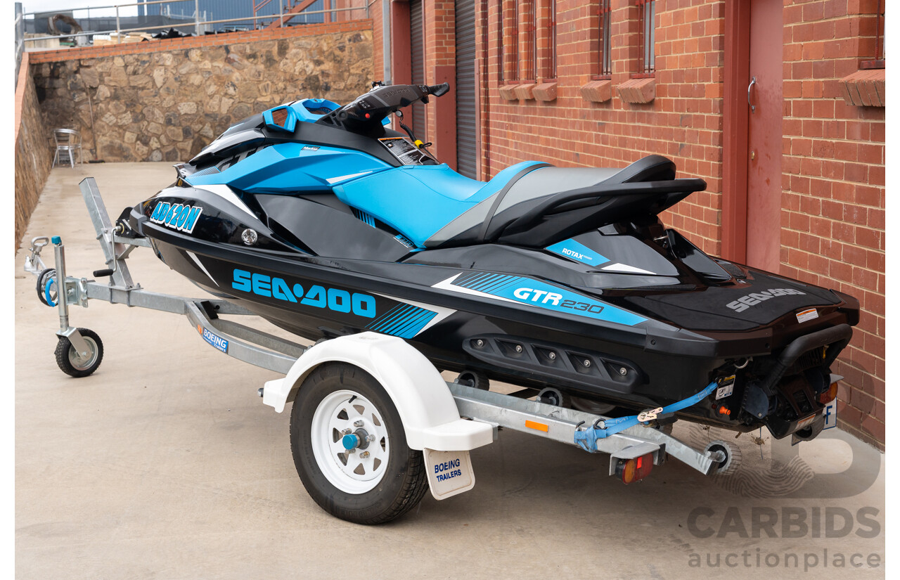 2017 BRP Seadoo GTR 230 Performance Jet Ski on 02/2017 Boeing 10SJS2 Jet Ski Trailer