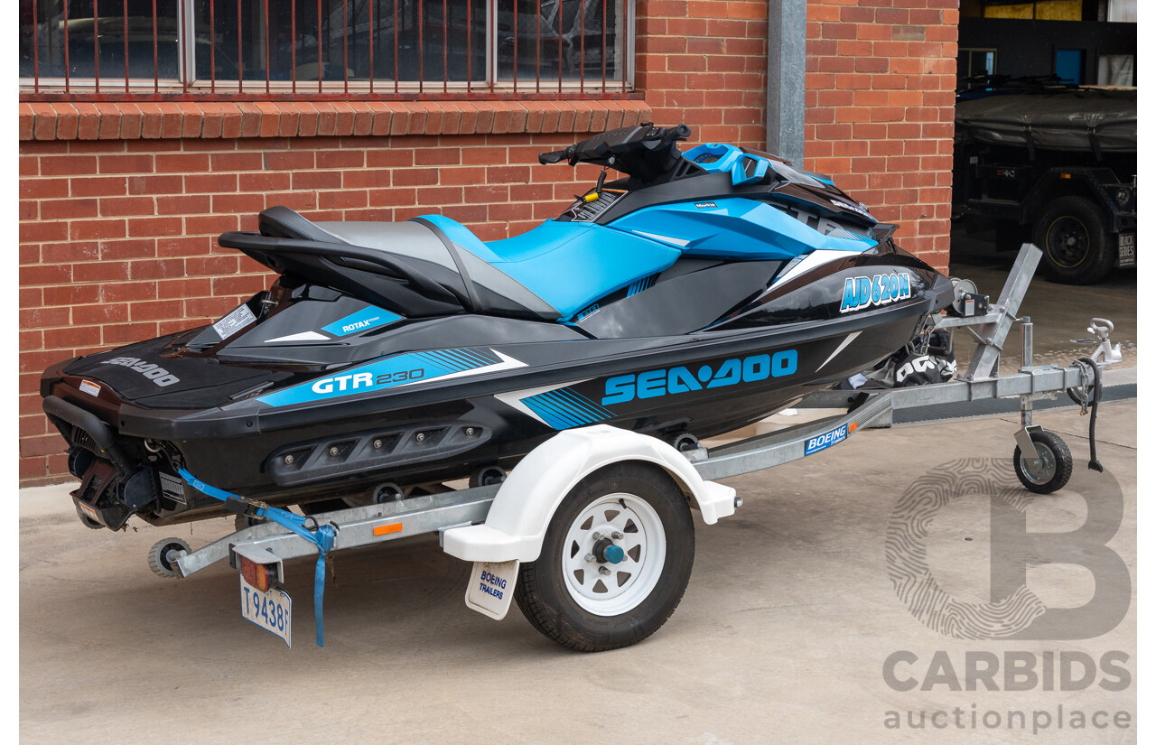 2017 BRP Seadoo GTR 230 Performance Jet Ski on 02/2017 Boeing 10SJS2 Jet Ski Trailer