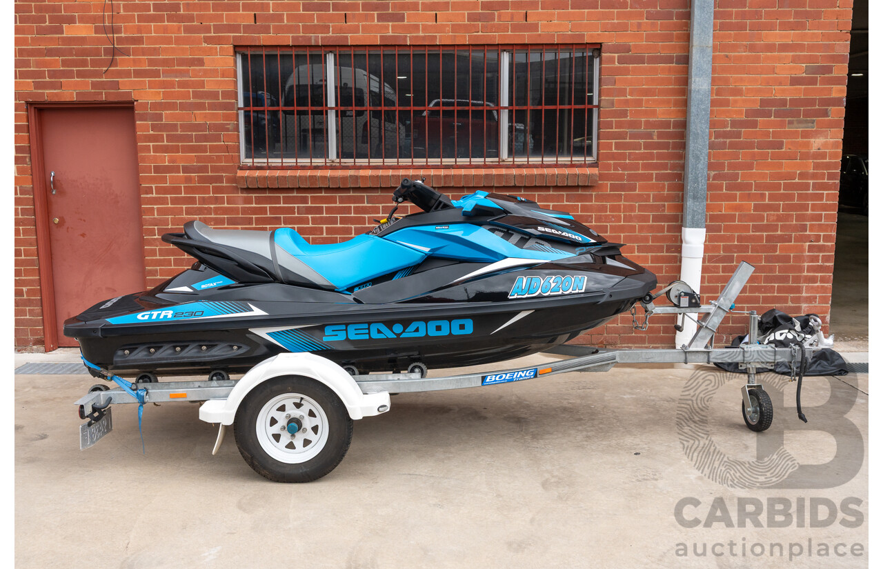2017 BRP Seadoo GTR 230 Performance Jet Ski on 02/2017 Boeing 10SJS2 Jet Ski Trailer