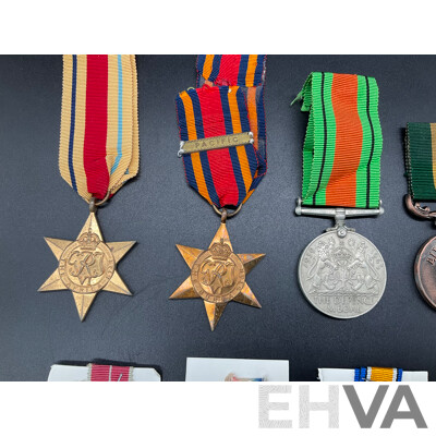 Collection of Military Medals, Including Both Full Size and Miniature Version - Lot of 11