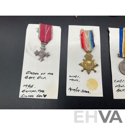 Collection of Military Medals, Including Both Full Size and Miniature Version - Lot of 11