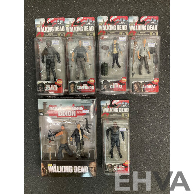 Walking Dead Action Figures, Lot of 6 -  Sealed New in Box