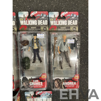 Walking Dead Action Figures, Lot of 6 -  Sealed New in Box