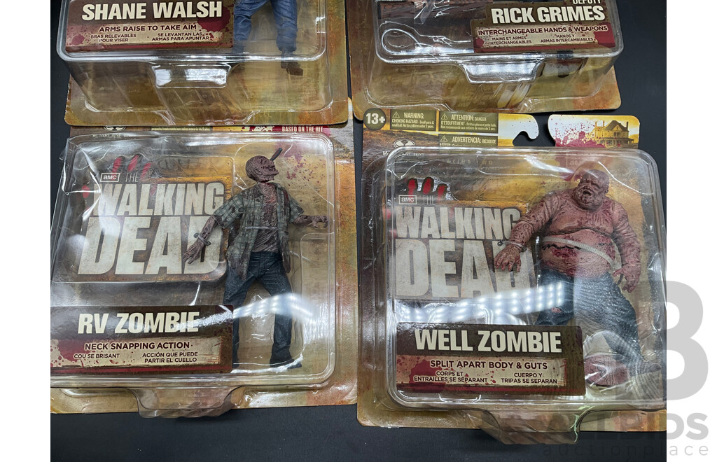 Assorted the Walking Dead Collectable Action Figures and Books - Lot of 8