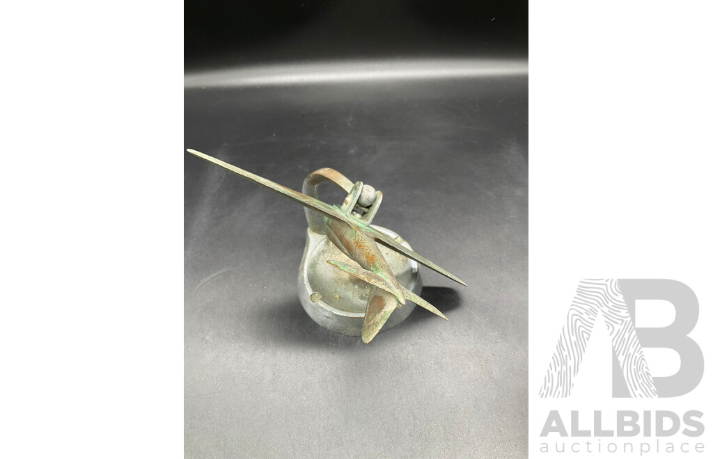 Vintage Trench Art Metal Plane Ashtray