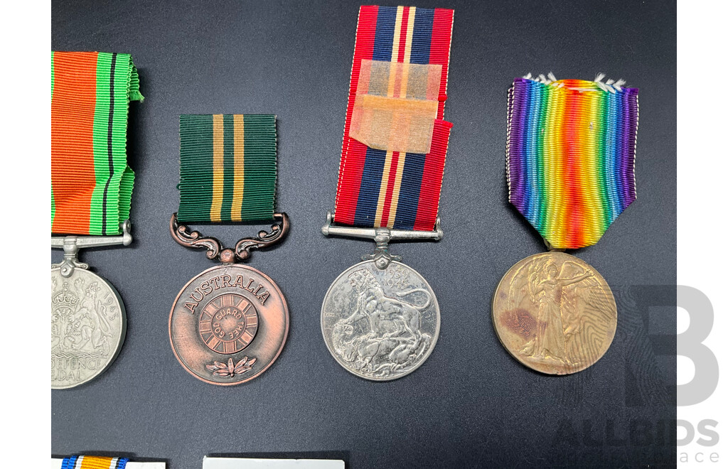 Collection of Military Medals, Including Both Full Size and Miniature Version - Lot of 11
