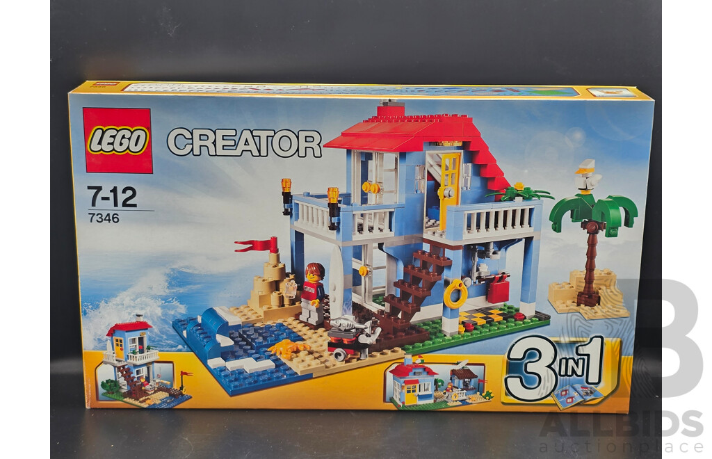 Retired Lego Set, Creator, Seaside House, 7346, Sealed New in Box