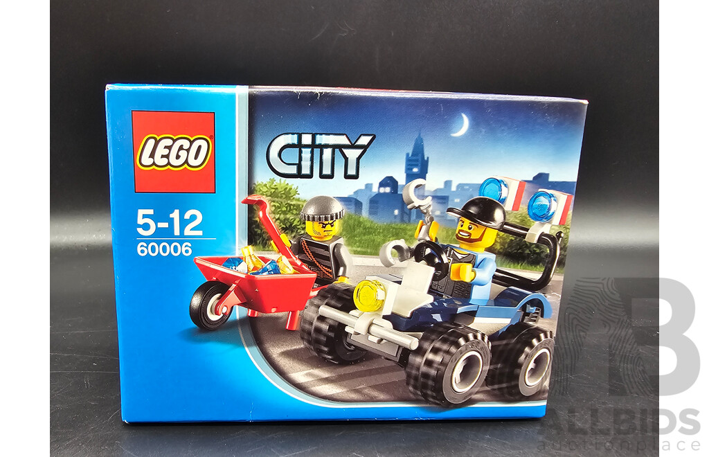 Retired Lego Set, City, Police ATV, 60006 and High Speed Chase, 60007 Sealed New in Box