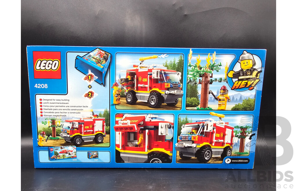 Retired Lego Set, City, 4X4 Fire Truck, 4208 Sealed New in Box